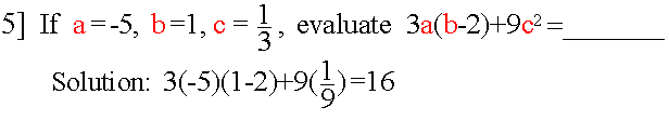 SOLUTION TO ALGEBRA SUCCESS QUESTION 5