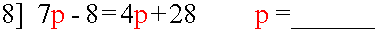 ALGEBRA SUCCESS QUESTION 8