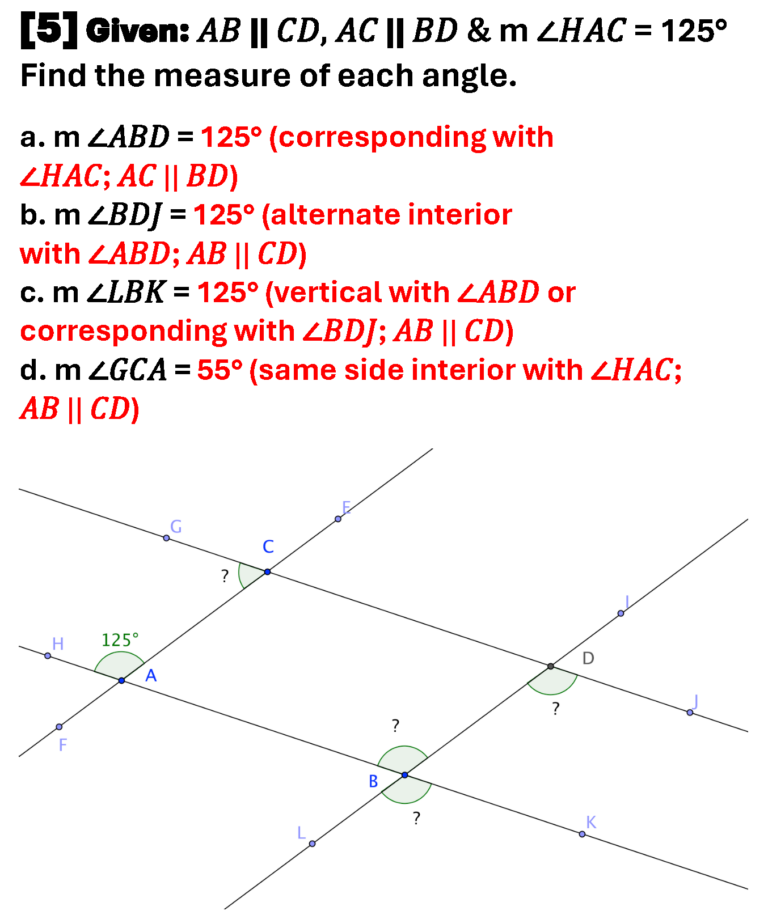 GEOMETRY SUCCESS SOLUTION TO QUESTION 5