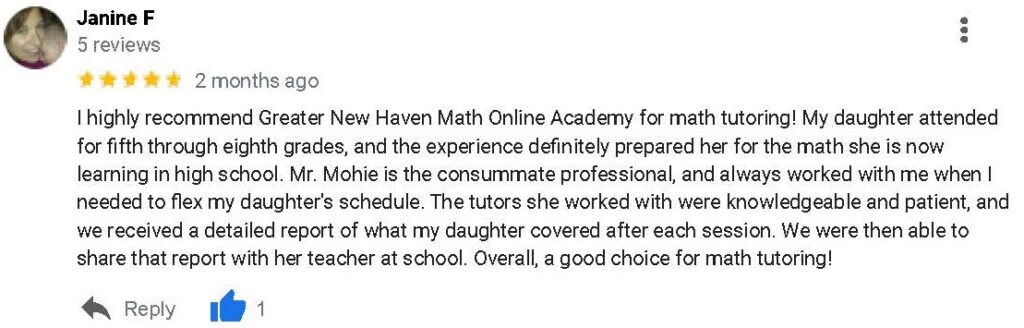 Greater New Haven Math Online Academy